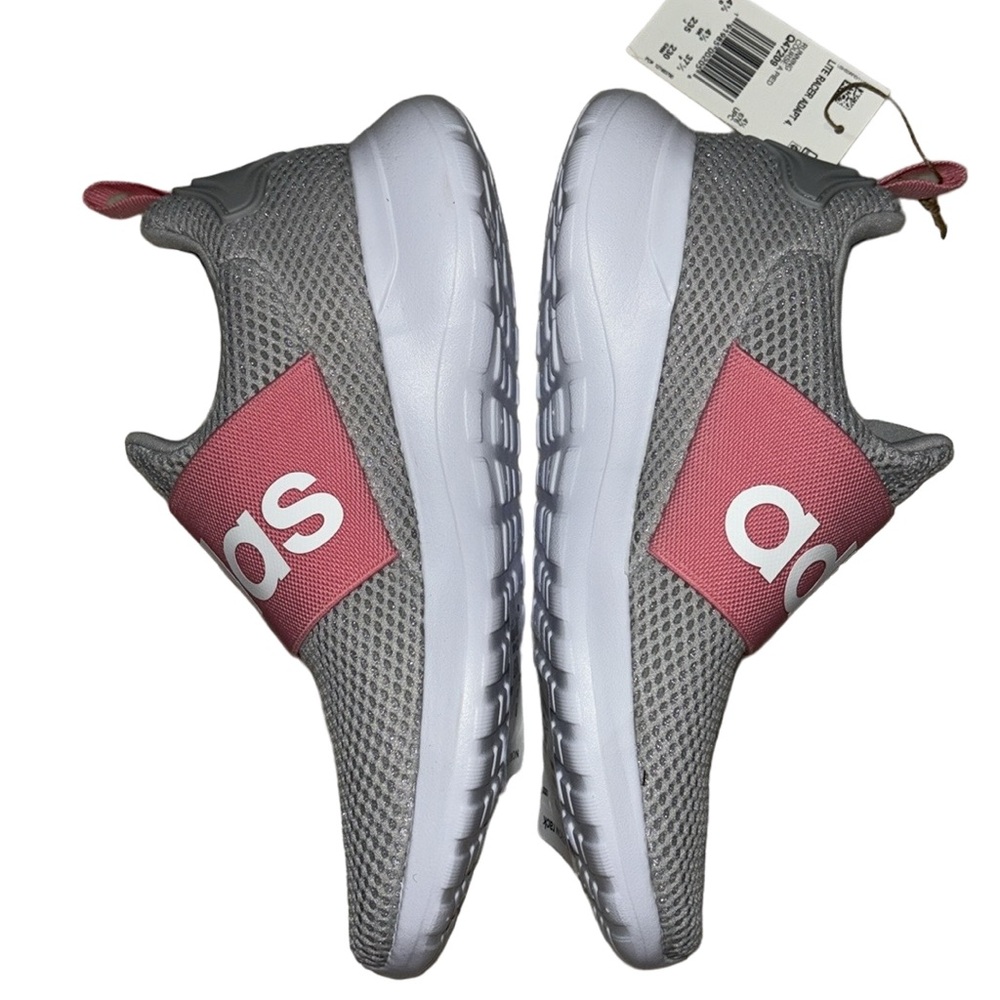 Adidas Lite Racer Adapt 4.0 Slip-On Running Shoes Pink Grey Youth 5 NEW - Picture 9 of 11